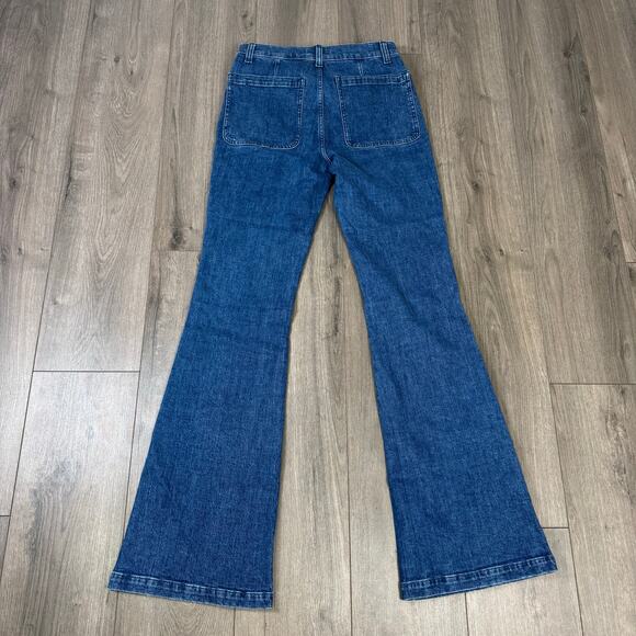 Madewell Flea Market Flare Enda Wash Jeans US Women's 28 Tall - Picture 3 of 7
